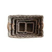 Hello Honey® Natural Hand Woven Rattan Nested Storage Basket Set