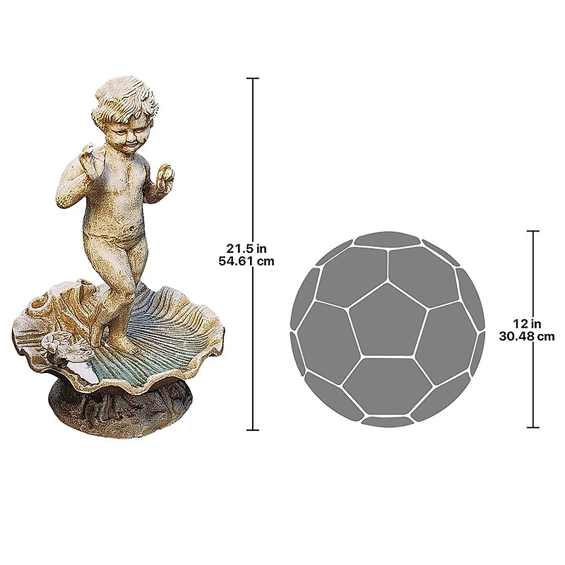Design Toscano Cherub Ballante Foundry Iron Casting