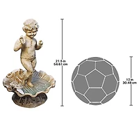 Design Toscano Cherub Ballante Foundry Iron Casting