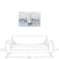 Coastal Sailboats Canvas Wall Art