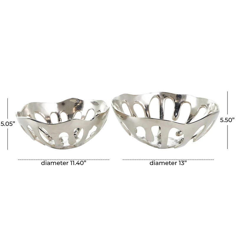 Aluminum Drip Decorative Bowl Set with Open Frame Design