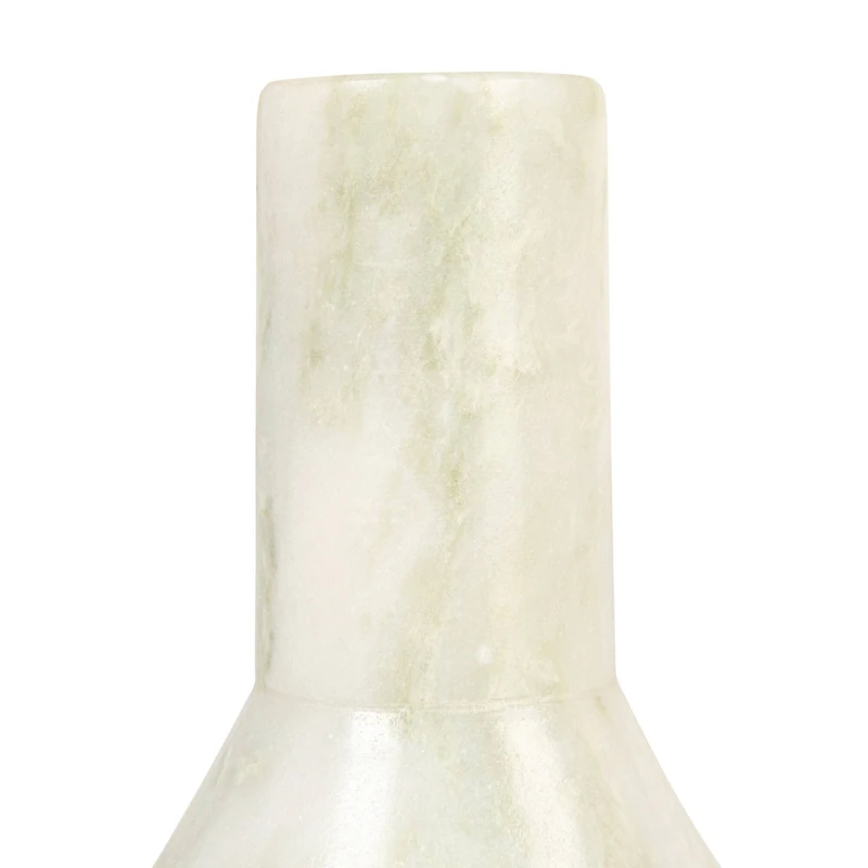 Hello Honey® 4.5" White & Green Verdant Marble Taper Candle Holder