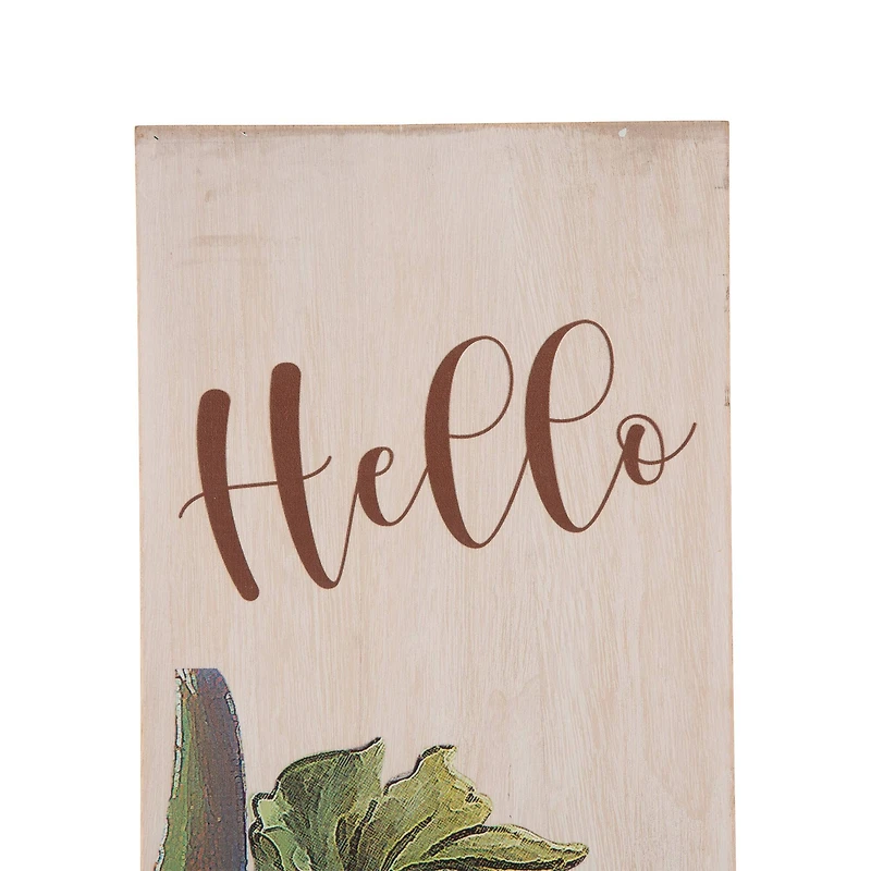 Glitzhome® 3.5ft. Hello Fall Wooden Porch Sign