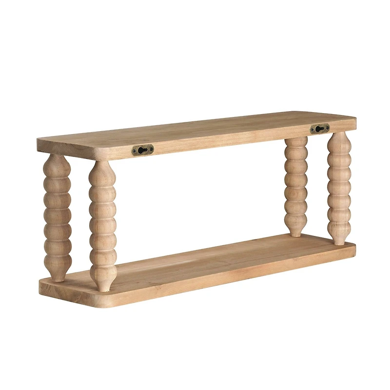 American Art Decor Galleon Wall Shelf, Brown - 22" x 9"