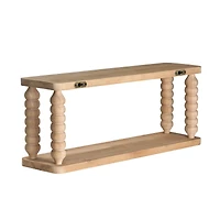 American Art Decor Galleon Wall Shelf, Brown - 22" x 9"