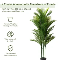 Glitzhome® 5ft. Potted Faux Palm Tree