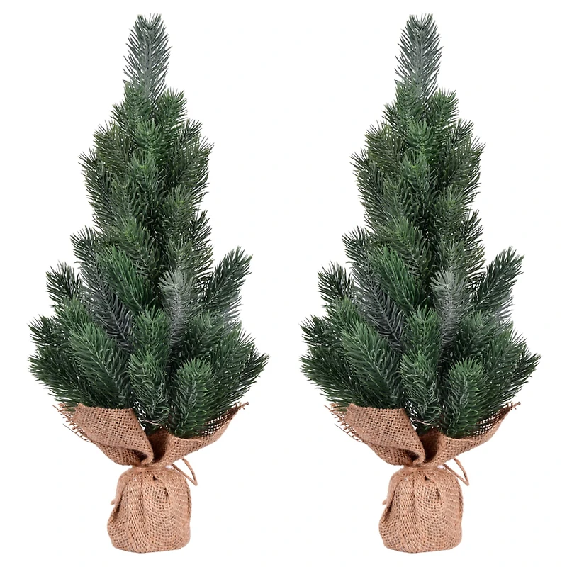 15" Unlit Blue Spruce Sapling Artificial Christmas Tree Set