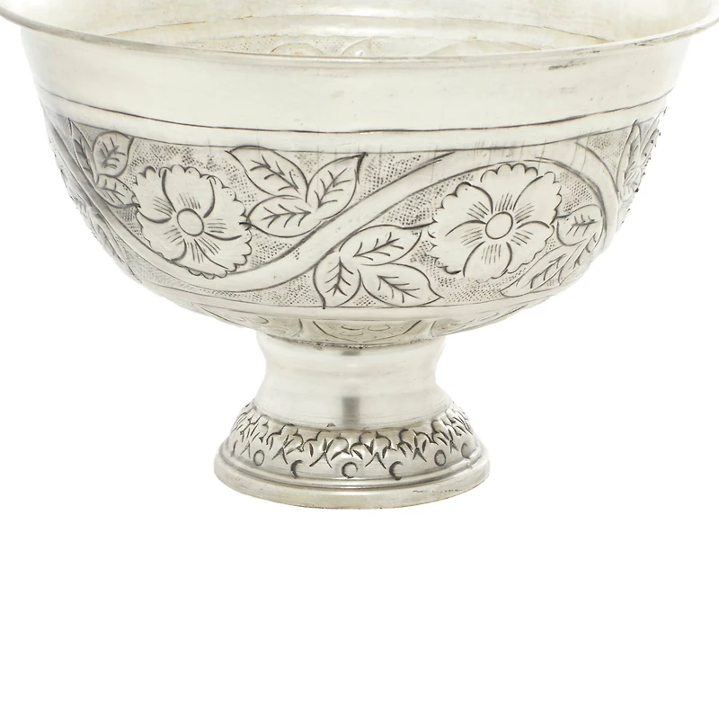 8" Silver Iron Traditional Planter