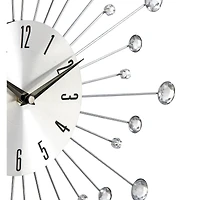 Silver Glam Metal Wall Clock