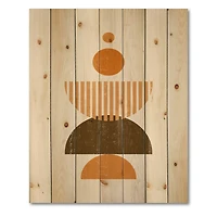 Designart - Abstract Minimal Sun and Moon In Earth Tones I