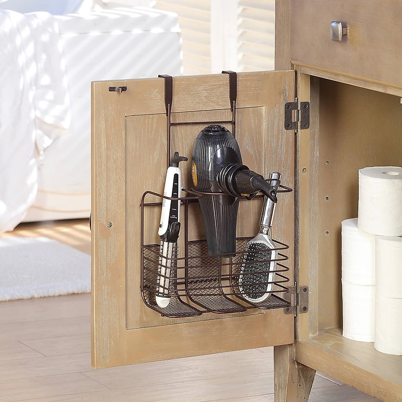 SunnyPoint -Compartment Metal Hair Care Storage Basket