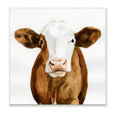 Stupell Industries Holstein Country Cow Minimal Cattle Portrait, 12" x 12"
