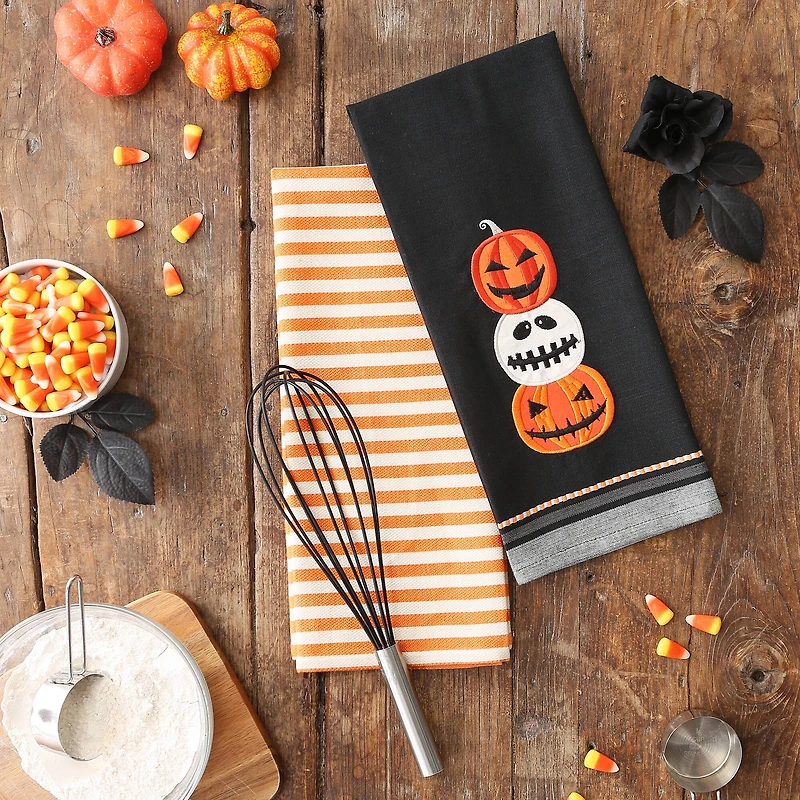 DII® Jack O' Lantern Dishtowel Set