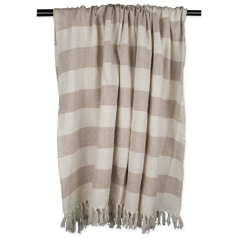 DII® Stone & Off White Cabana Stripe Throw
