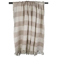 DII® Stone & Off White Cabana Stripe Throw