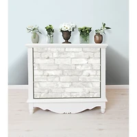 NuWallpaper Gray & White Brick Peel & Stick Wallpaper