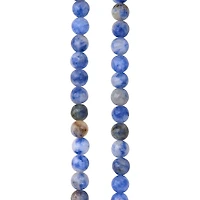 12 Packs: 2 ct. (24 total) Blue Spotted Sodalite Stone Round Beads, 4mm by Bead Landing®