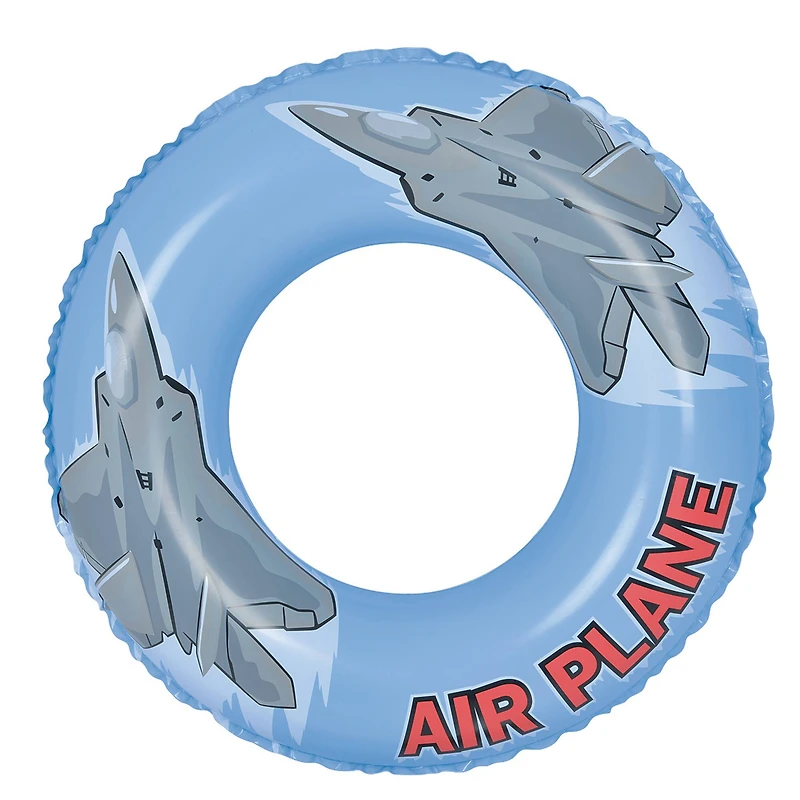 30" Blue & Gray Airplane Inflatable Pool Ring Float