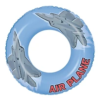 30" Blue & Gray Airplane Inflatable Pool Ring Float