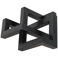 13.5" Iron Geometric Abstract Shaped Sculpture Décor
