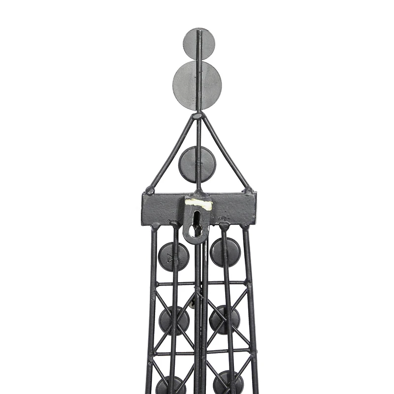 32" Black Metal Eiffel Tower Glam Wall Décor