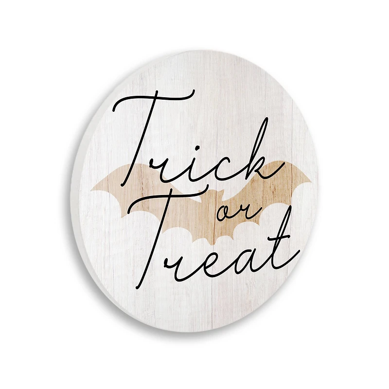 Stupell Industries Trick Or Treat Halloween Bat Wall Plaque Art