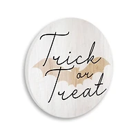 Stupell Industries Trick Or Treat Halloween Bat Wall Plaque Art