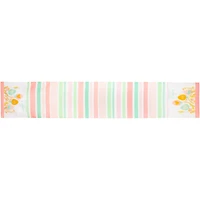 72" Pastel Happy Easter Striped Table Runner