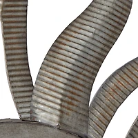 36" Gray Metal Sun Outdoor Wall Accent