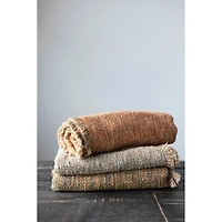 Hello Honey® Tan Mélange Bouclé Throw with Fringe