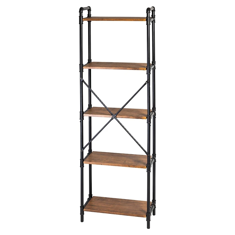Honey Can Do Black -Tier Industrial Bookshelf