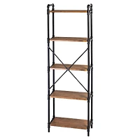 Honey Can Do Black -Tier Industrial Bookshelf