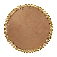 CosmoLiving by Cosmopolitan Gold Metal Wall Mirror with Bead Detailing 36" x 1" x 36"