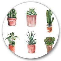 Designart - Flowers In A Pot Cacti and Succulents