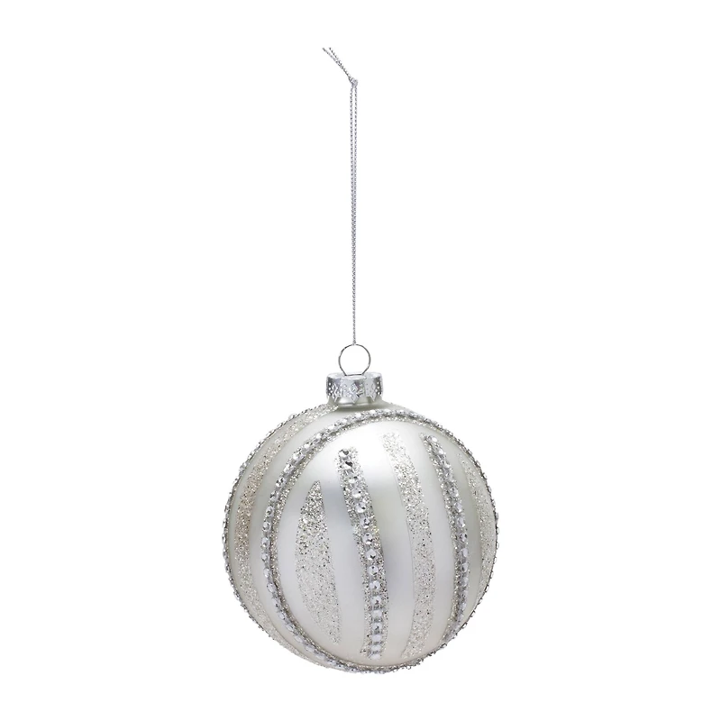 6ct. 4" Jeweled Glass Ball Ornaments