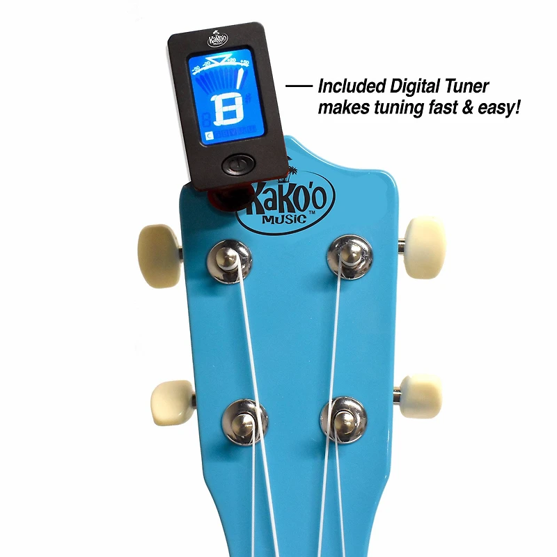 Salus KaKo'o 21" Pacific Blue Professional Wooden Ukulele Set