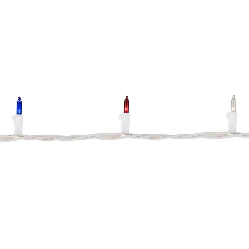 100ct. Red, White & Blue 4th of July Mini Light Set