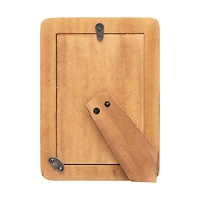 Hello Honey® Black & Natural Hand-Carved Horn 5" x 7" Tabletop Frame with Brass Border