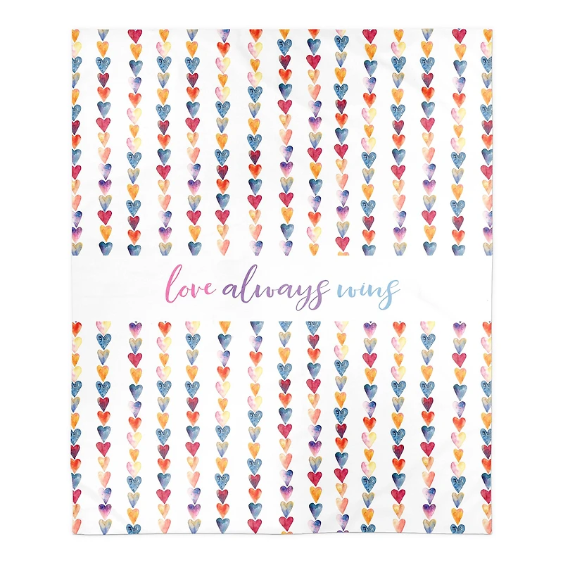 Love Always Wins Sherpa Fleece Throw Blanket