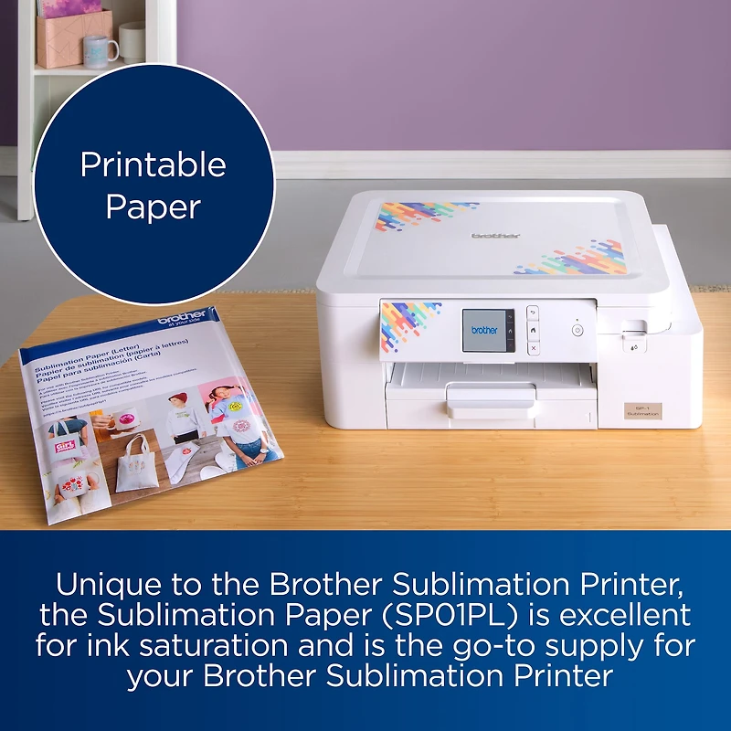 Brother 8.5" x 11" Sublimation Paper, 100 Sheets