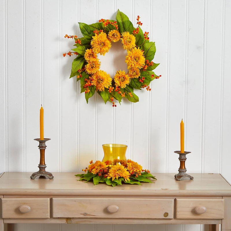 22'' Golden Sunflower Wreath