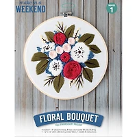Leisure Arts® Make in a Weekend 8" Floral Bouquet Embroidery Kit
