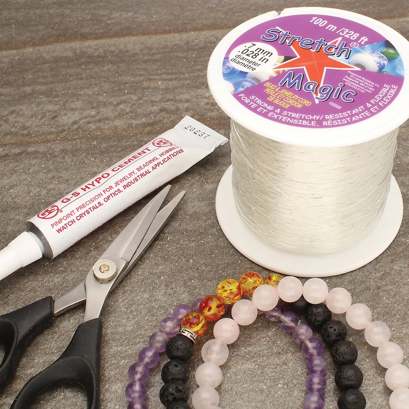 Stretch Magic® 0.7mm Clear Bead & Jewelry Cord with Glue, 100m
