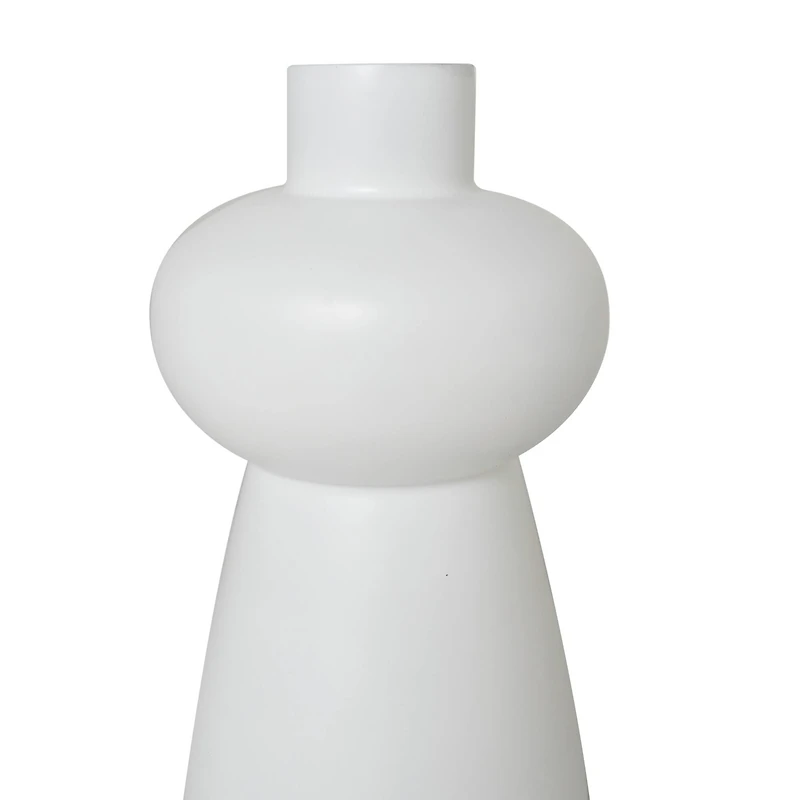 White Glass Unique Trumpet Vase Set