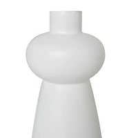 White Glass Unique Trumpet Vase Set