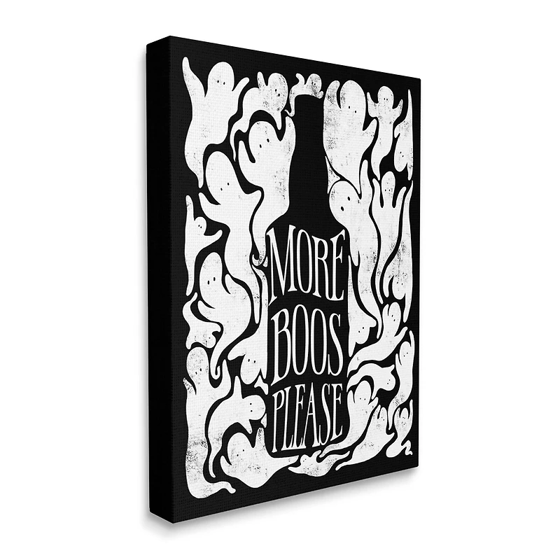 Stupell Industries More Boos Please Ghost Canvas Wall Art