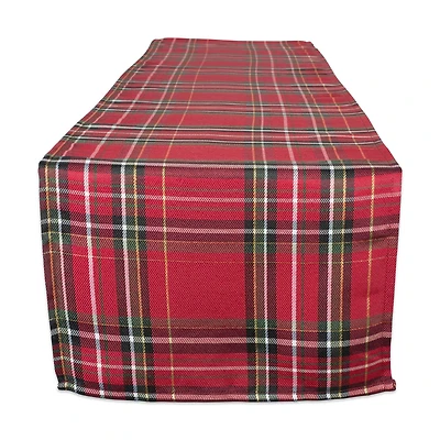 DII® 72" Metallic Holiday Plaid Table Runner