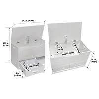 Badger Basket White Up & Down Toy & Storage Bench