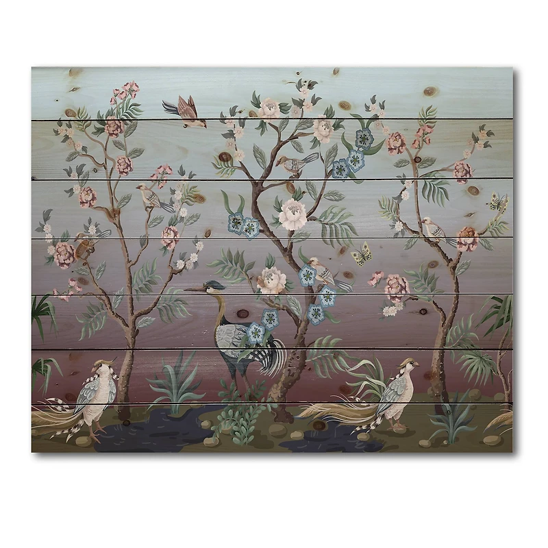 Designart - Chinoiserie With Birds and Peonies XI