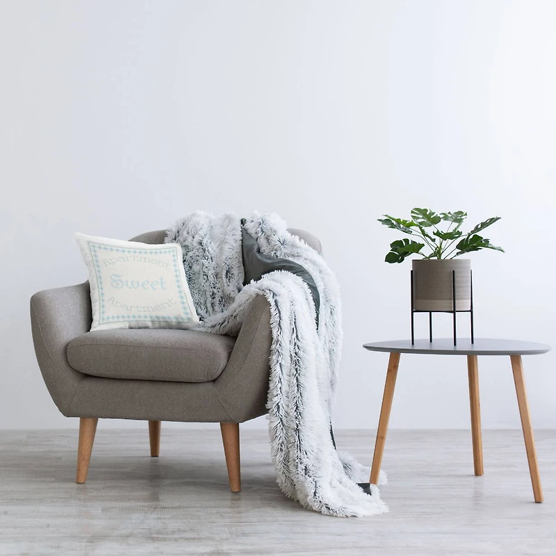 Stupell Industries Sweet Apartment Phrase Traditional Pattern Border Throw Pillow, 18" x 18"